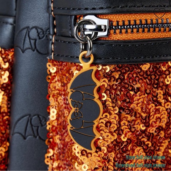 Loungefly Black and Gold Sequin Backpack - Picture 7 of 8